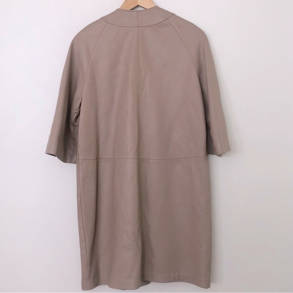 Leather[Carmel California] Vintage Soft Leather Gold Button 3/4 Sleeve MCMod - Picture 12 of 12